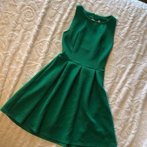 Xhilaration Brand Emerald Pleated A-line Dress